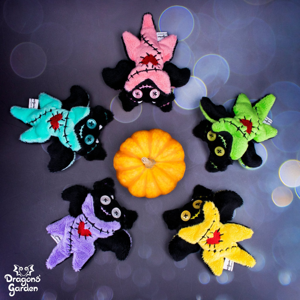 Limited Edition | Colourful Voodoo Doll Halloween Micro Dragon Plushie - Dragons' Garden - Mint - Plushie