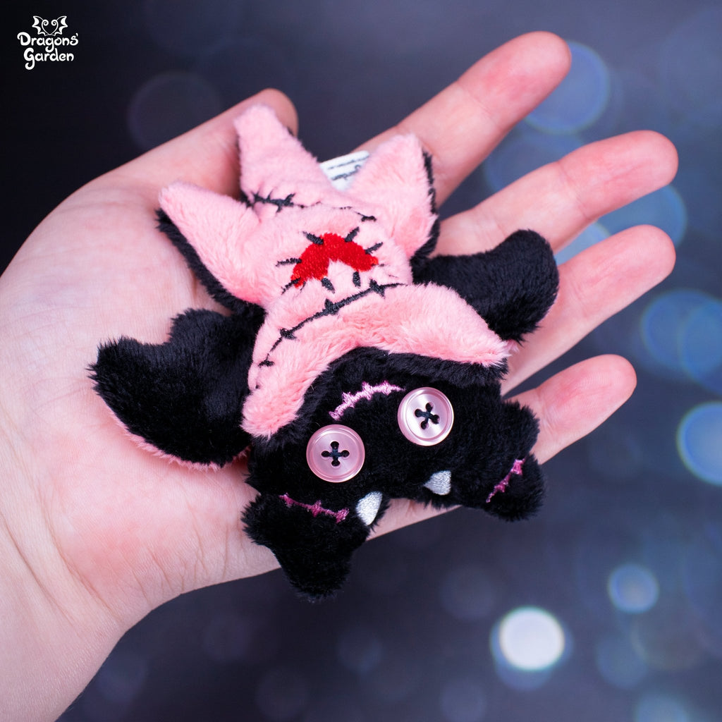 Limited Edition | Colourful Voodoo Doll Halloween Micro Dragon Plushie - Dragons' Garden - Pink - Plushie