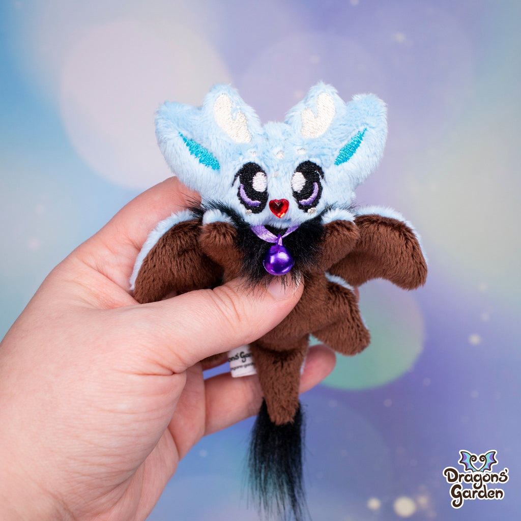 Limited Edition | Fawn Micro Dragon Plushie - Dragons' Garden - Blue and Brown (Fluffy) - Plushie