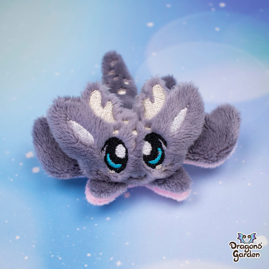 Limited Edition | Fawn Micro Dragon Plushie - Dragons' Garden - Gray and Pink (Plain) - Plushie