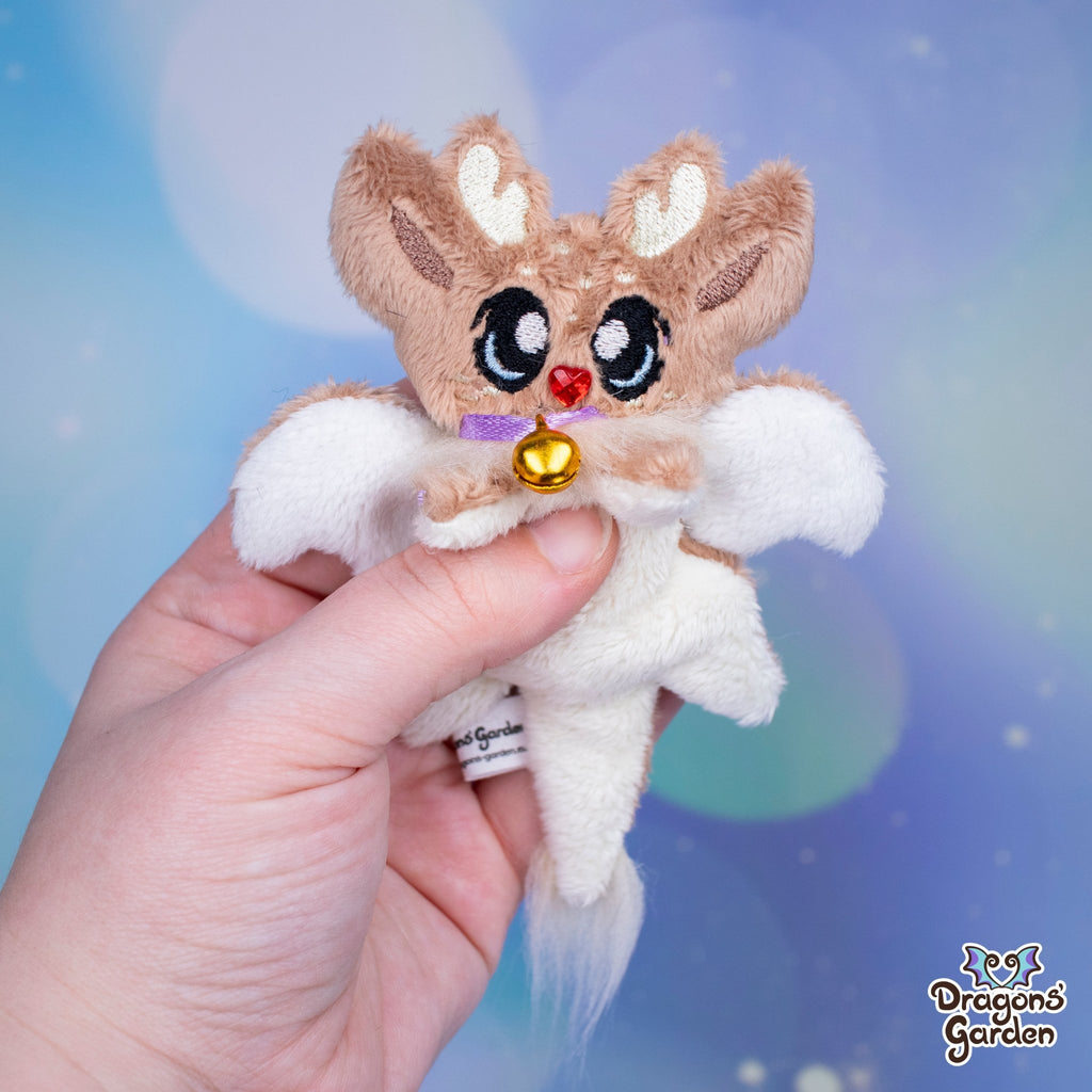 Limited Edition | Fawn Micro Dragon Plushie - Dragons' Garden - Gray and Pink (Plain) - Plushie