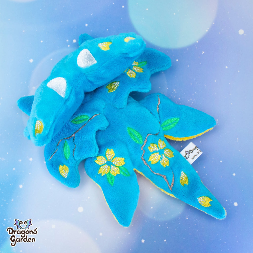 Limited Edition | Jumbo Blue Sakura Dragon Plushie - Dragons' Garden - Plushie