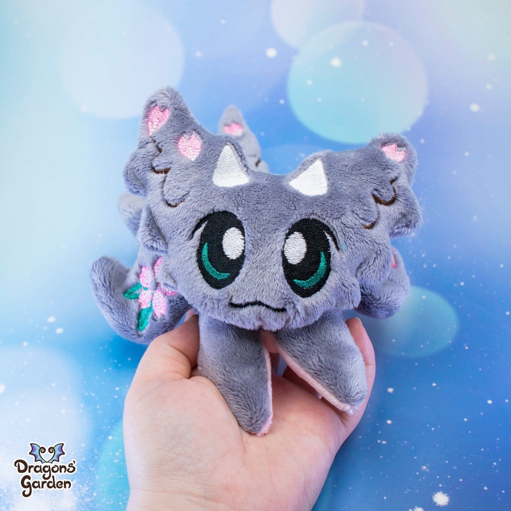 Limited Edition | Jumbo Gray Sakura Dragon Plushie - Dragons' Garden - Plushie Dragons