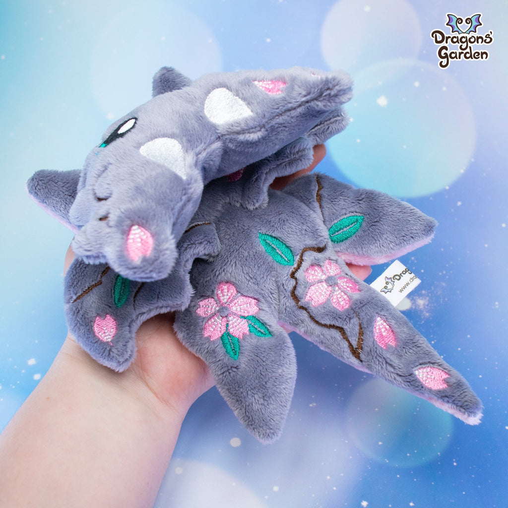 Limited Edition | Jumbo Gray Sakura Dragon Plushie - Dragons' Garden - Plushie Dragons