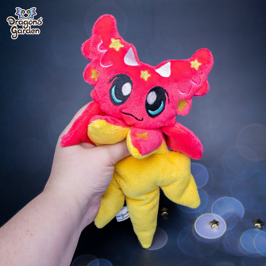 Starry Fuchsia Dragon Plushie - Jumbo Dragon Plush Toy