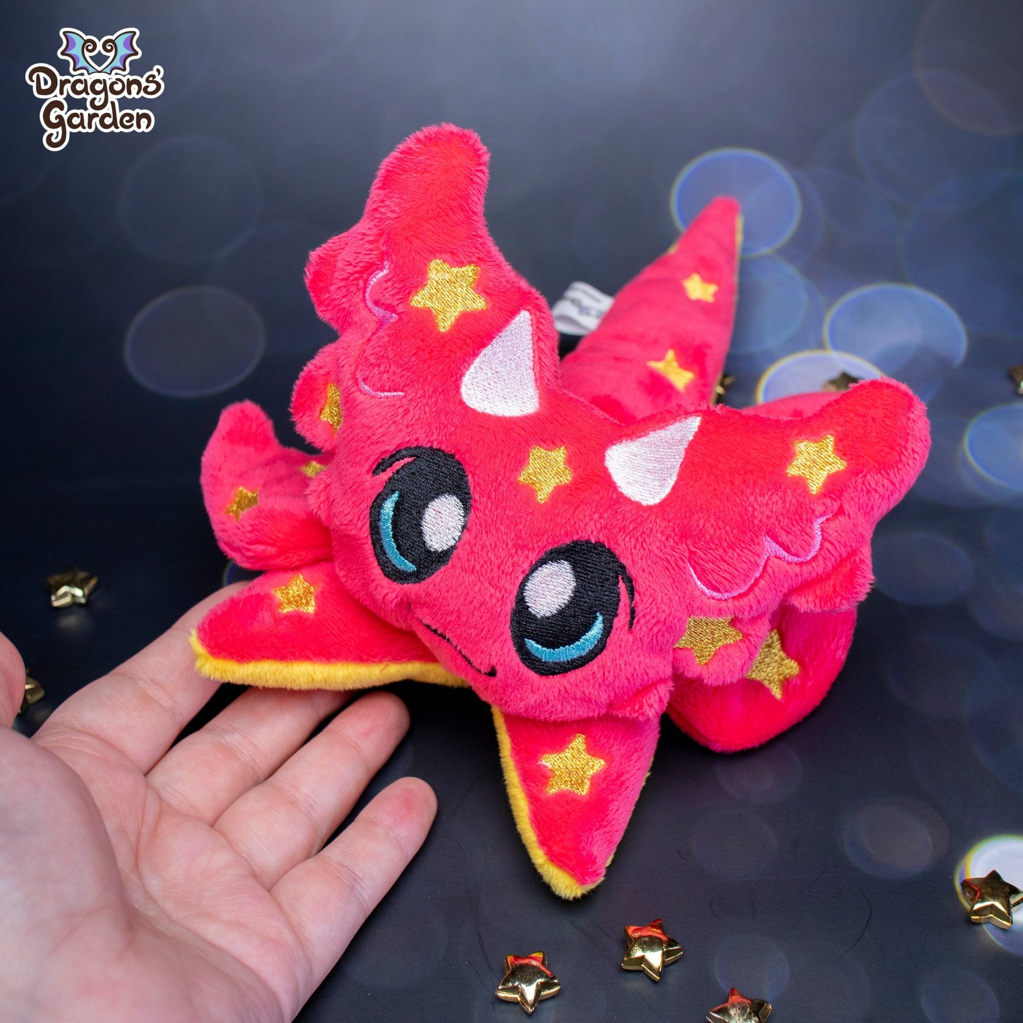 Starry Fuchsia Dragon Plushie Jumbo Dragon Plush Toy Dragons' Garden