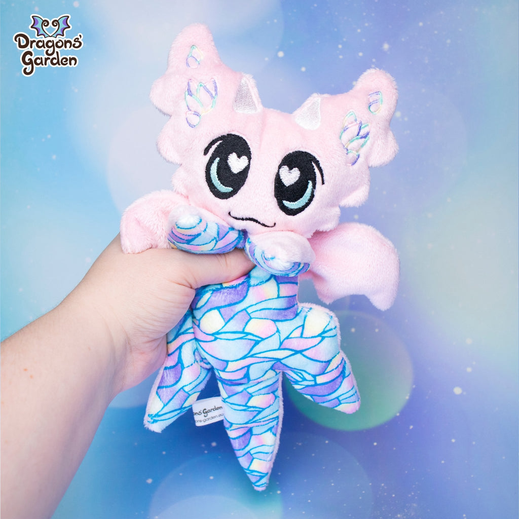 Limited Edition | Pink Mosaic Jumbo Dragon Plushie - Dragons' Garden - Plushie Dragons