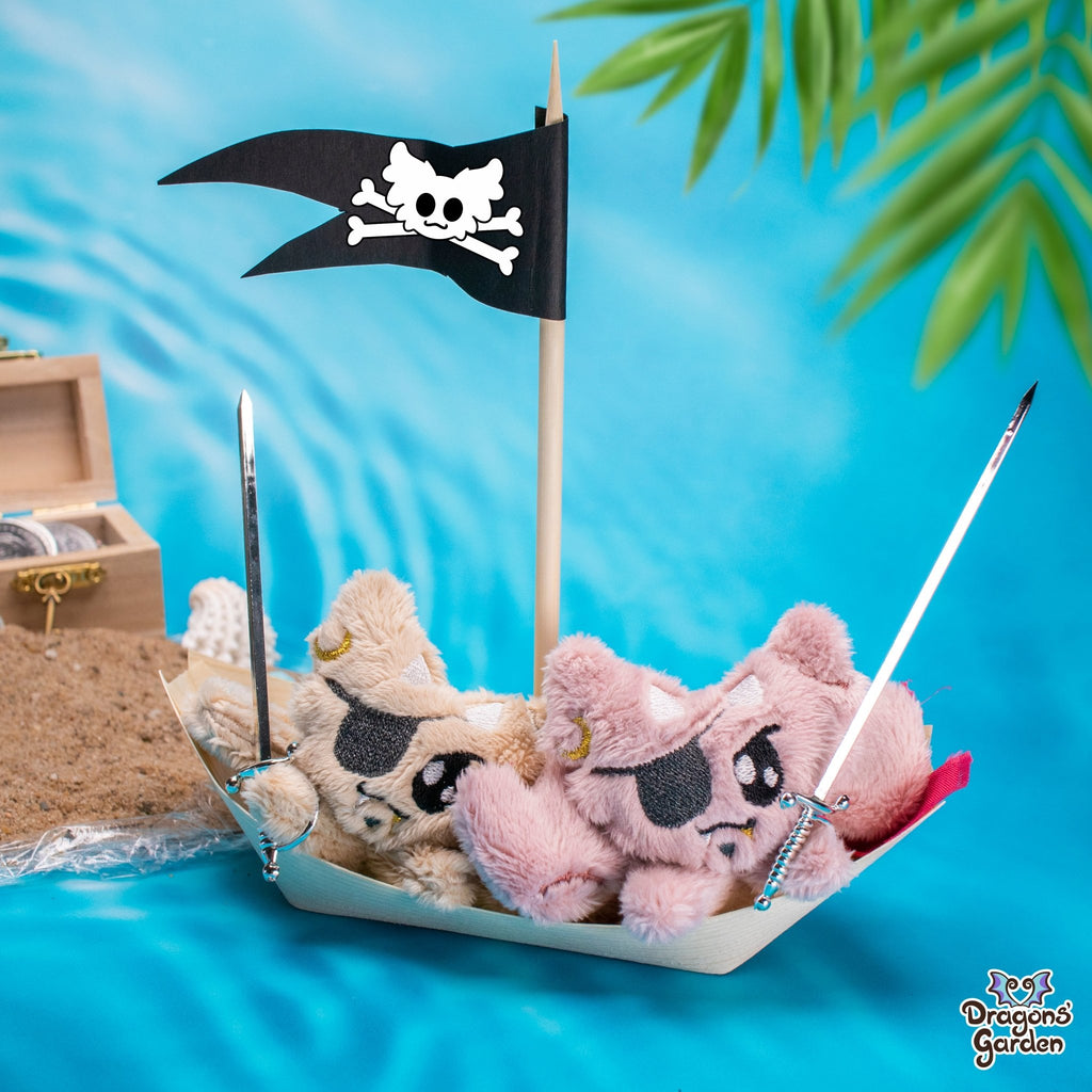 Limited Edition | Pirate Micro Dragon Plushies - Dragons' Garden - Dusty Pink - Plushie