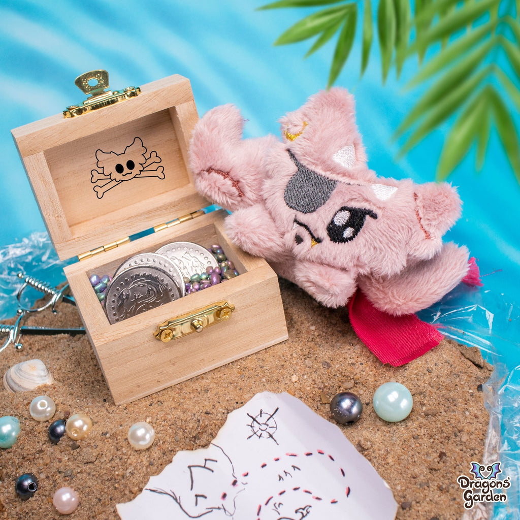 Limited Edition | Pirate Micro Dragon Plushies - Dragons' Garden - Dusty Pink - Plushie