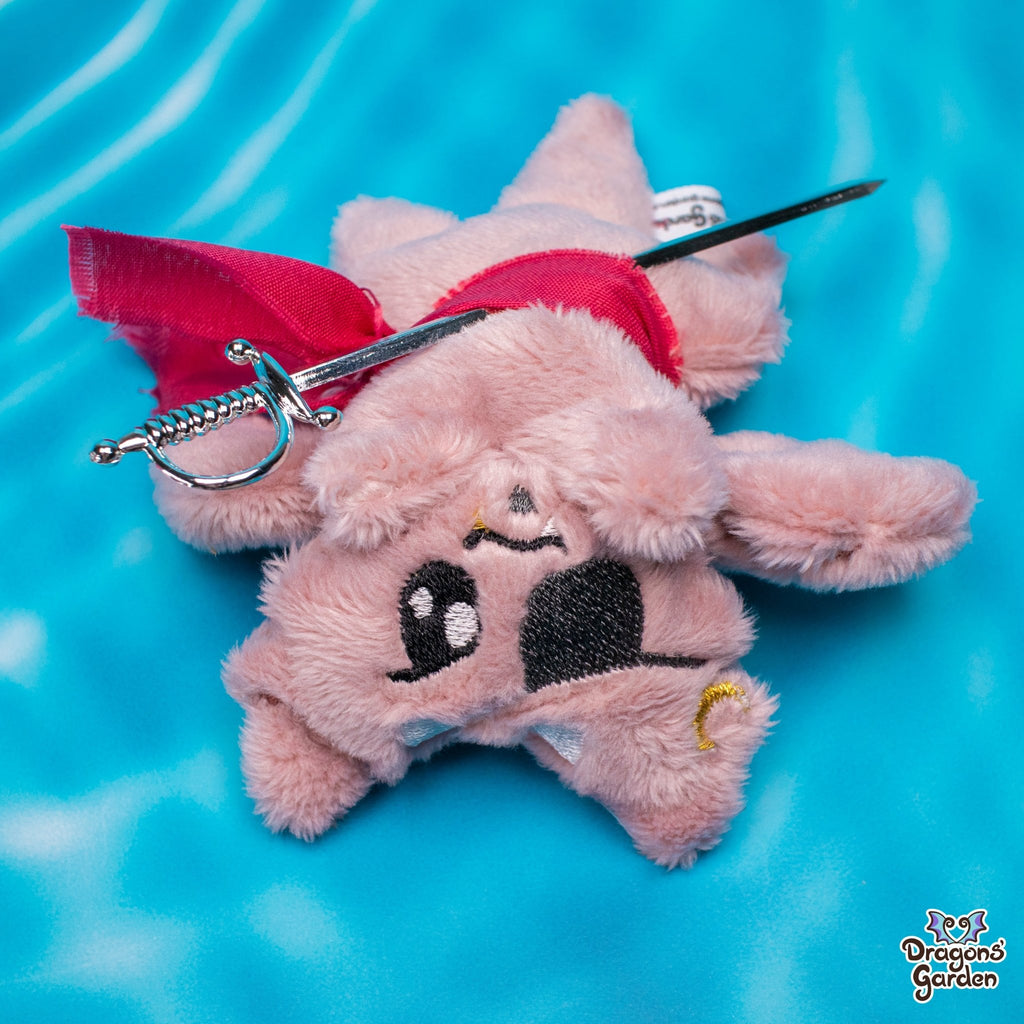Limited Edition | Pirate Micro Dragon Plushies - Dragons' Garden - Dusty Pink - Plushie