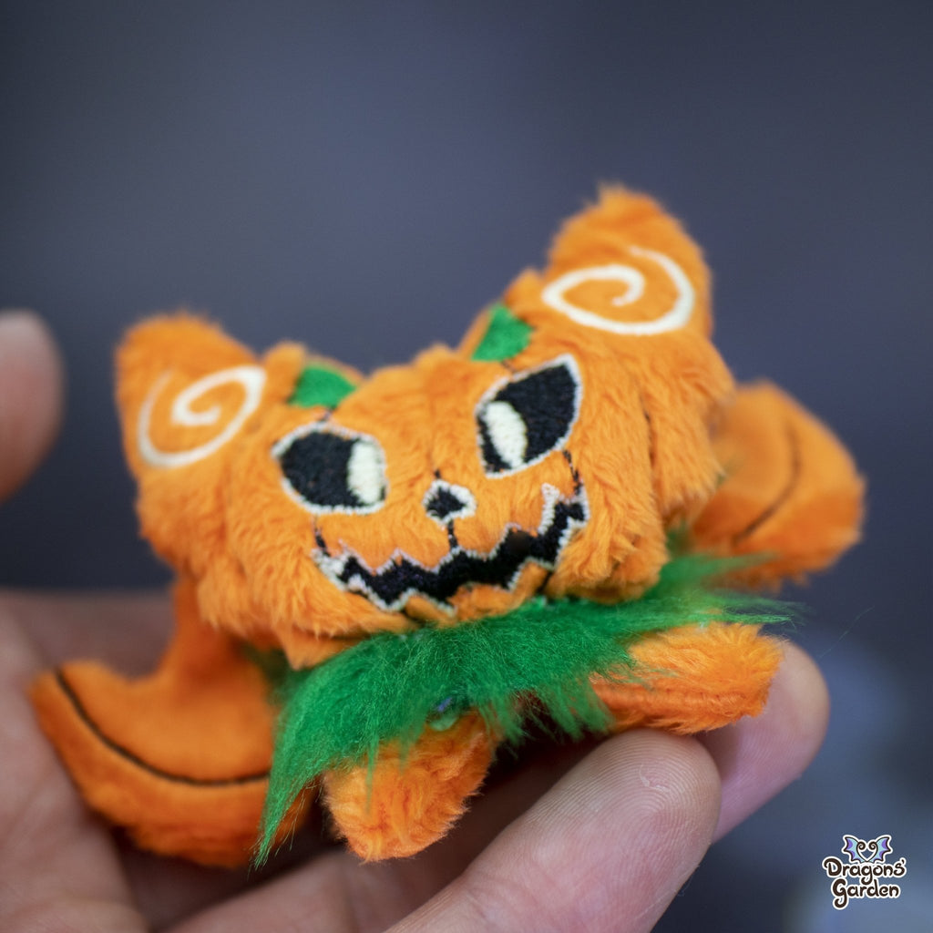Limited Edition | Pumpkin Halloween Micro Dragon Plushie - Dragons' Garden - Plushie