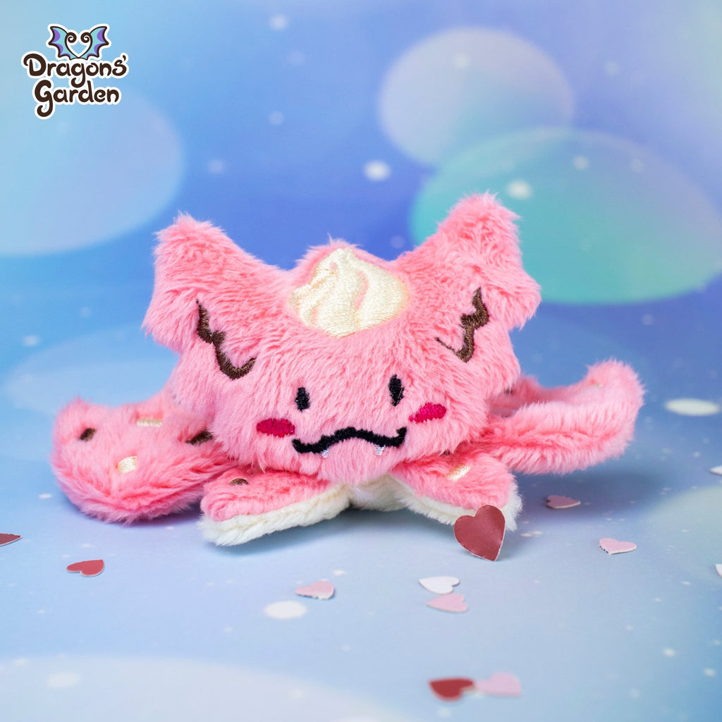 Limited Edition | Raspberry Mousse Micro Dragon Plushie - Dragons' Garden - Jeff - Plushie