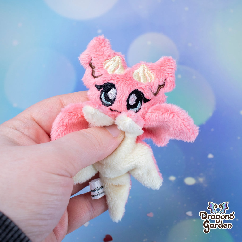 Limited Edition | Raspberry Mousse Micro Dragon Plushie - Dragons' Garden - Olivia - Plushie