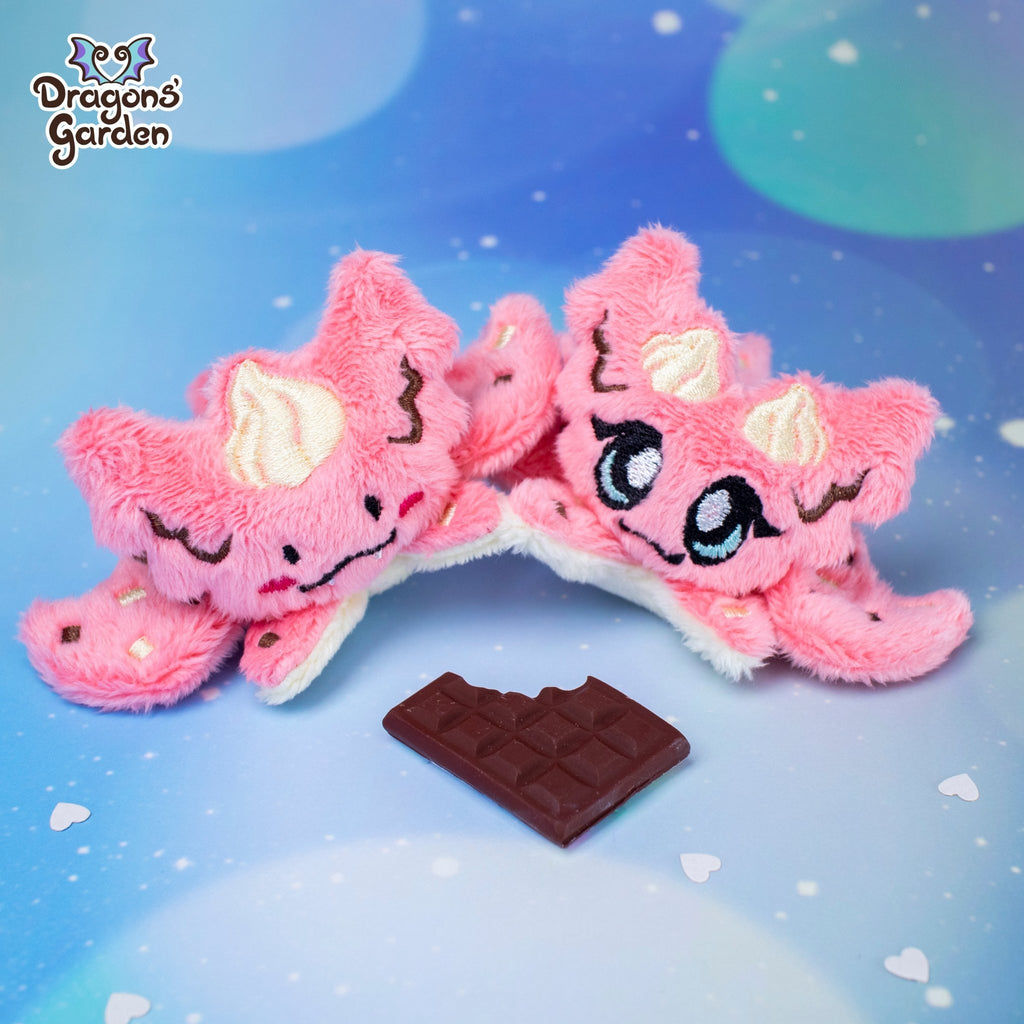 Limited Edition | Raspberry Mousse Micro Dragon Plushie - Dragons' Garden - Jeff - Plushie