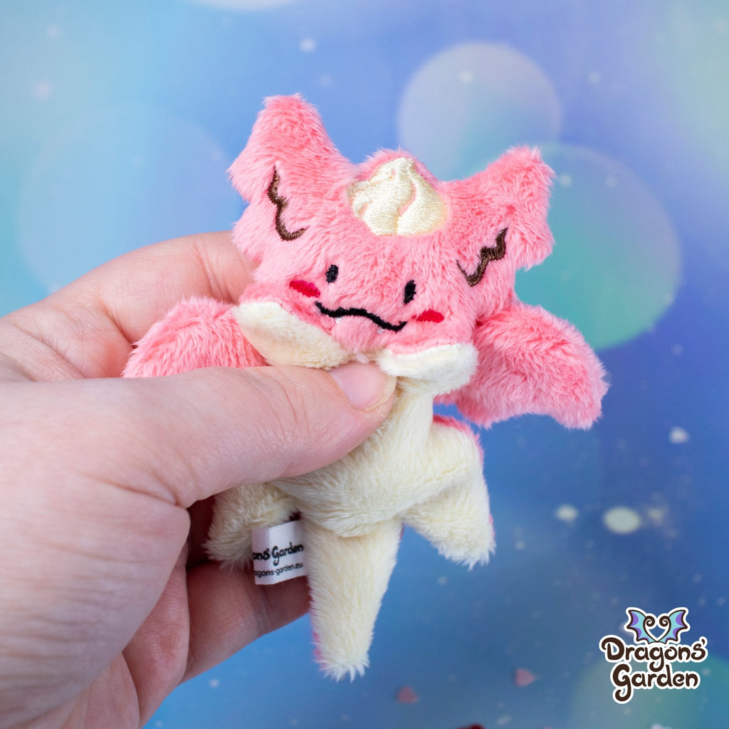 Limited Edition | Raspberry Mousse Micro Dragon Plushie - Dragons' Garden - Jeff - Plushie