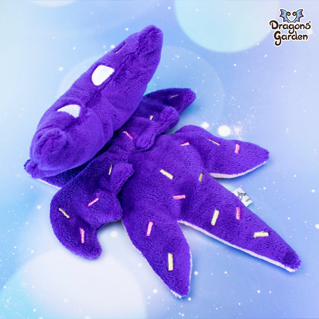 Limited Edition | Weighted Purple Jumbo Sprinkle Dragon Plushie - Dragons' Garden - Plushie Dragons