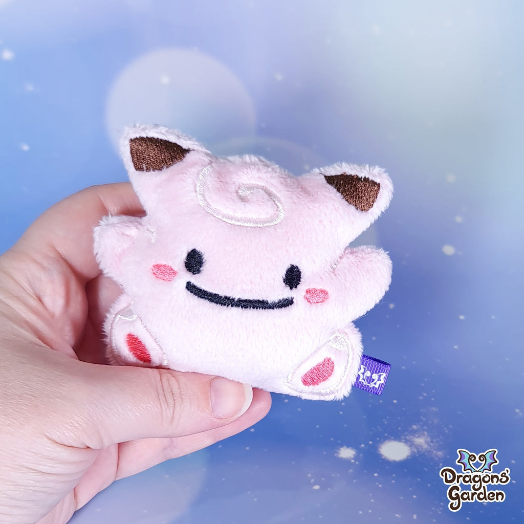 MADE TO ORDER | Clefairy Plushie Blob - Dragons' Garden - Ditto - Plushie Fan Art