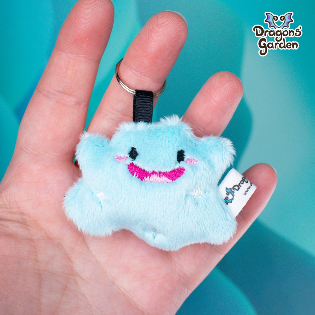 MADE TO ORDER | Ditto Plush Charm - Dragons' Garden - Happy Shiny Ditto - Charm Fan Art