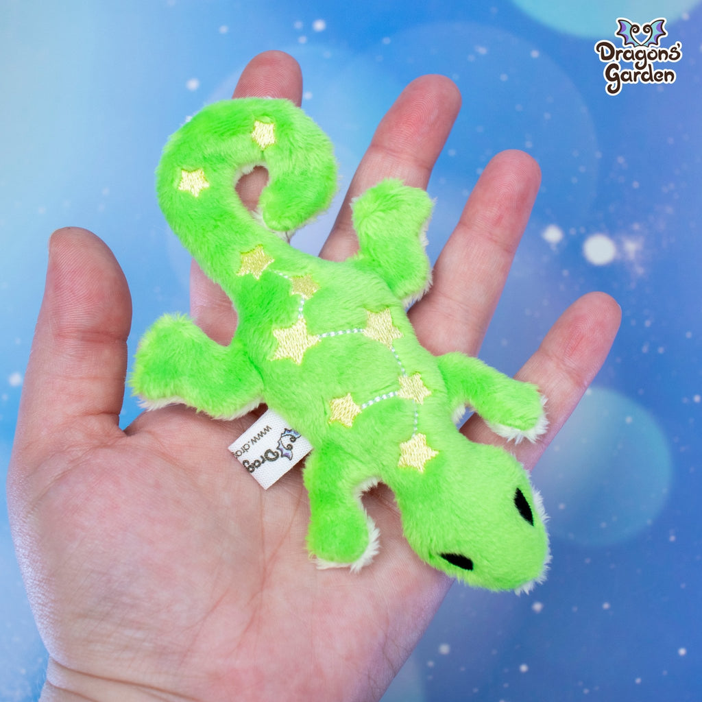MAGNETIC Green Constellation Gecko Plushie - Dragons' Garden - Yellow - Plushie Original Creation