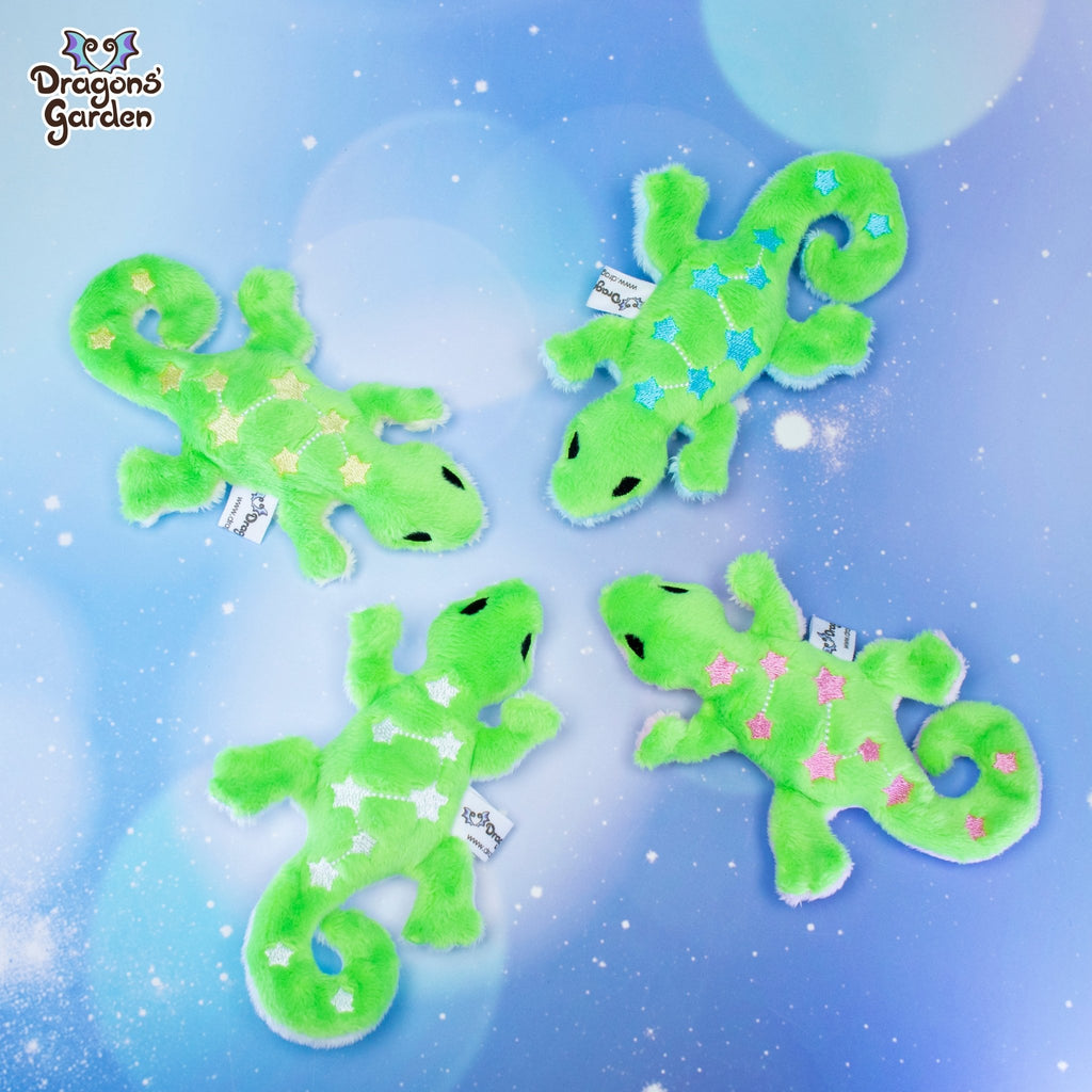 MAGNETIC Green Constellation Gecko Plushie - Dragons' Garden - Blue - Plushie Original Creation