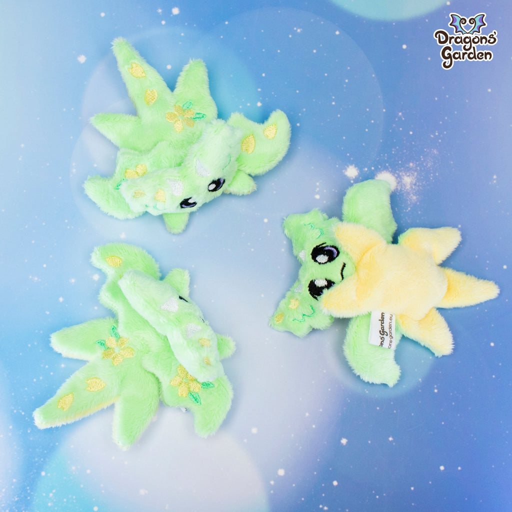 MAGNETIC Green Sakura Micro Dragon Plushie - Dragons' Garden - Plushie Dragons