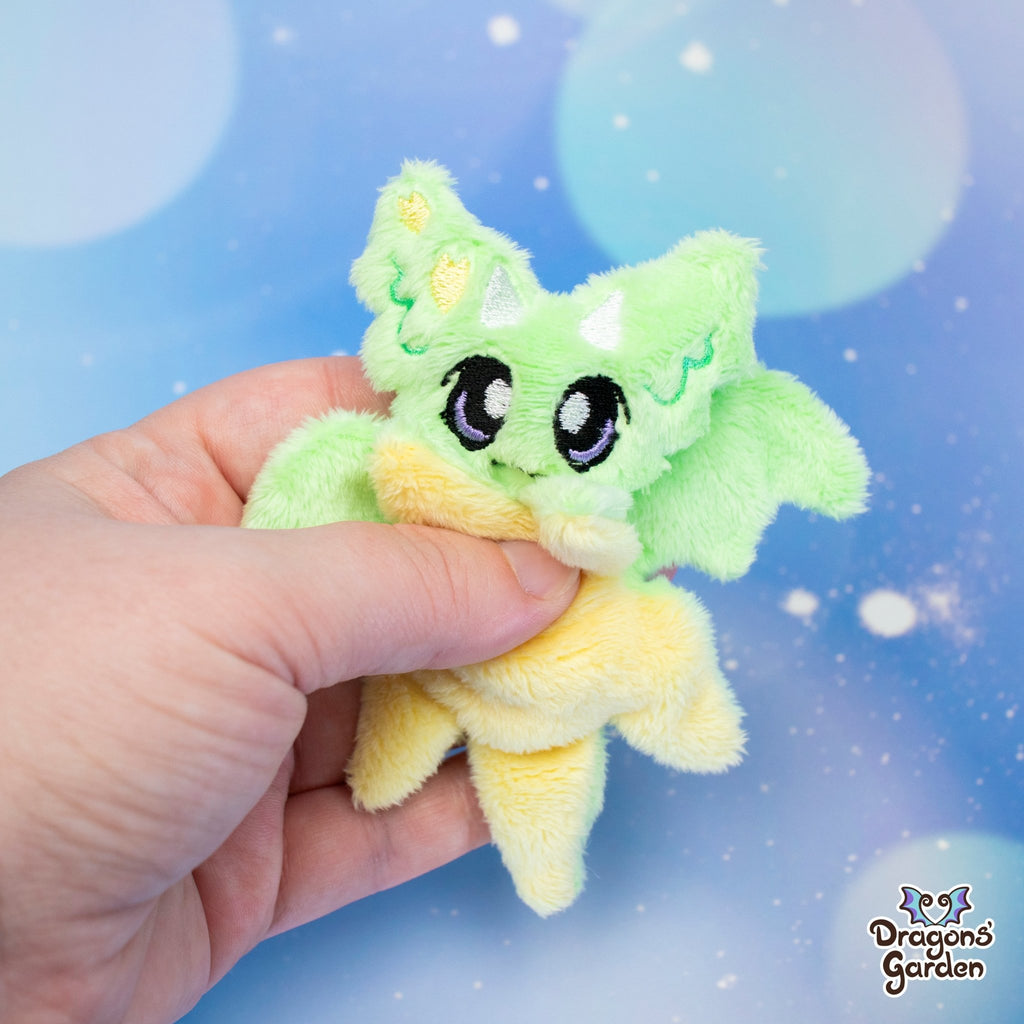 MAGNETIC Green Sakura Micro Dragon Plushie - Dragons' Garden - Plushie Dragons