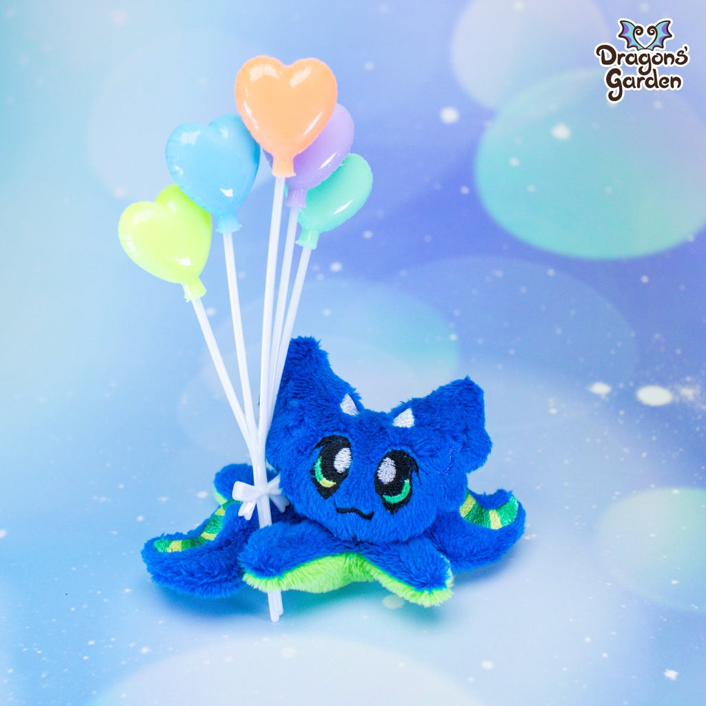 MAGNETIC Micro Dragon Plushie - Dragons' Garden - (Male) Blue / Multicolor Green - Dragons