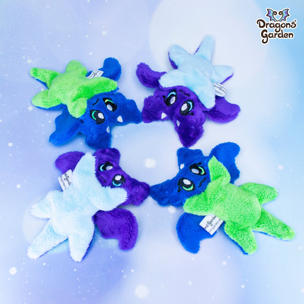 MAGNETIC Micro Dragon Plushie - Dragons' Garden - (Male) Purple / Blue - Dragons