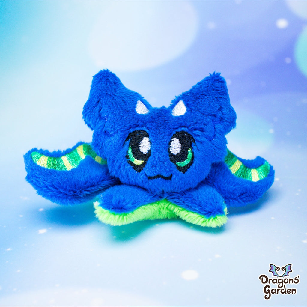 MAGNETIC Micro Dragon Plushie - Dragons' Garden - (Male) Blue / Multicolor Green - Dragons