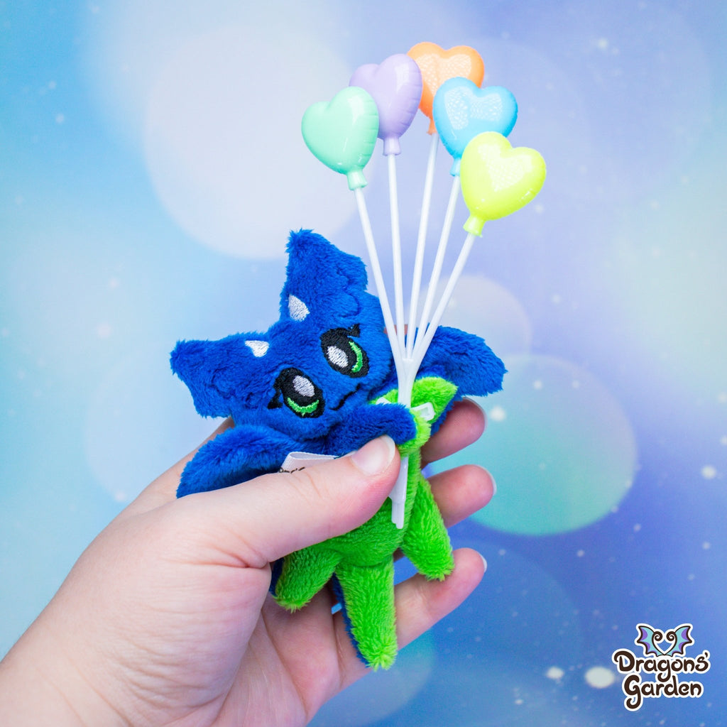 MAGNETIC Micro Dragon Plushie - Dragons' Garden - (Female) Blue / Green - Dragons