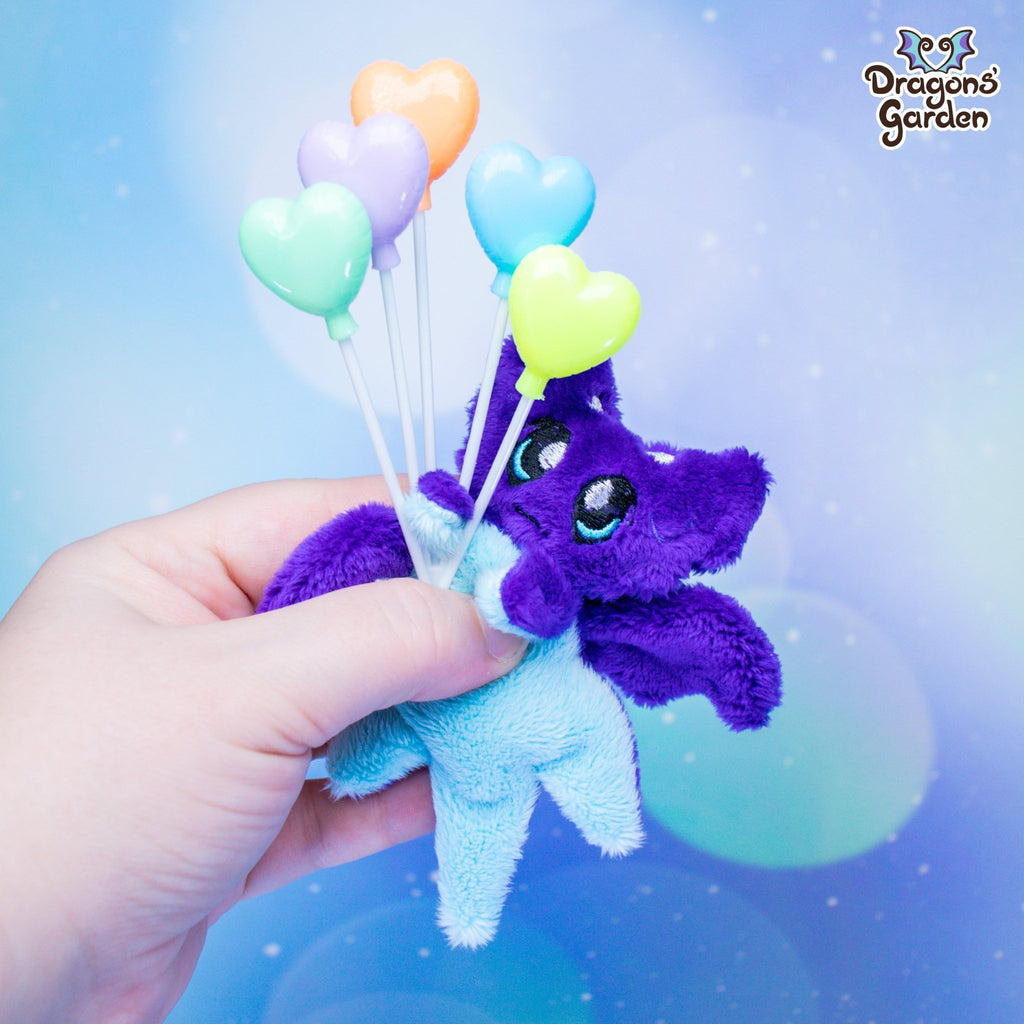 MAGNETIC Micro Dragon Plushie - Dragons' Garden - (Male) Blue / Multicolor Green - Dragons