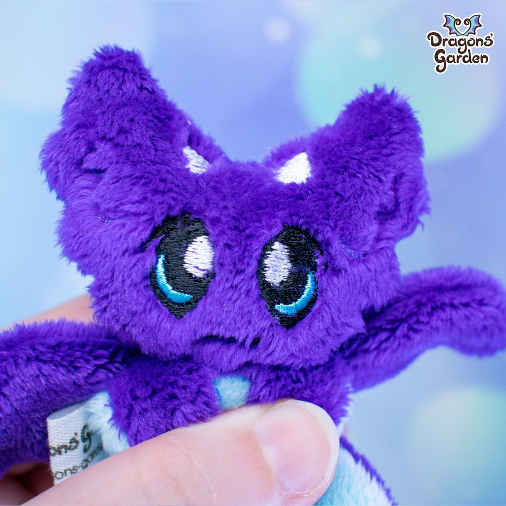 MAGNETIC Micro Dragon Plushie - Dragons' Garden - (Male) Purple / Blue - Dragons