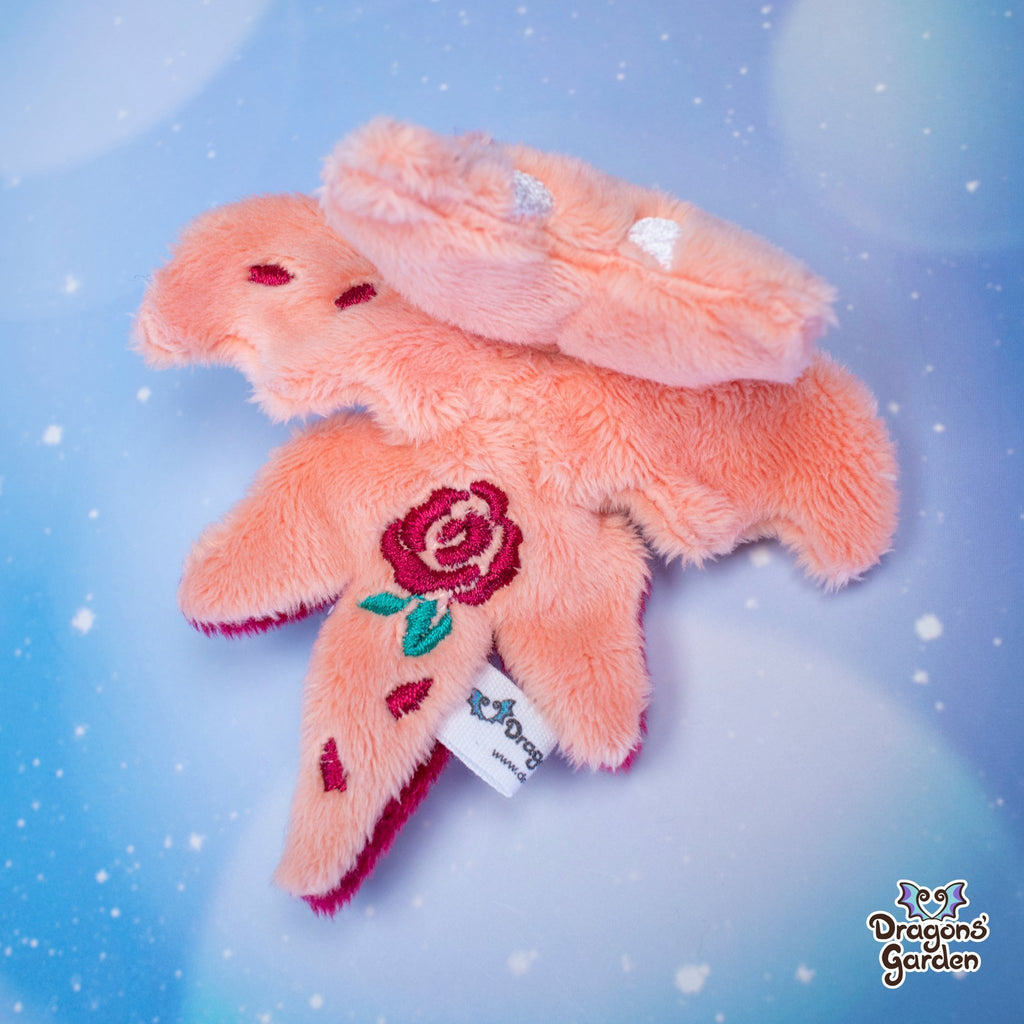 MAGNETIC Peach Rose Micro Dragon Plushie - Dragons' Garden - Plushie