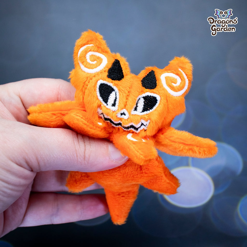 MAGNETIC Pumpkin Halloween Micro Dragon Plushie (Glow in the Dark) - Dragons' Garden - Plushie *Limited Edition