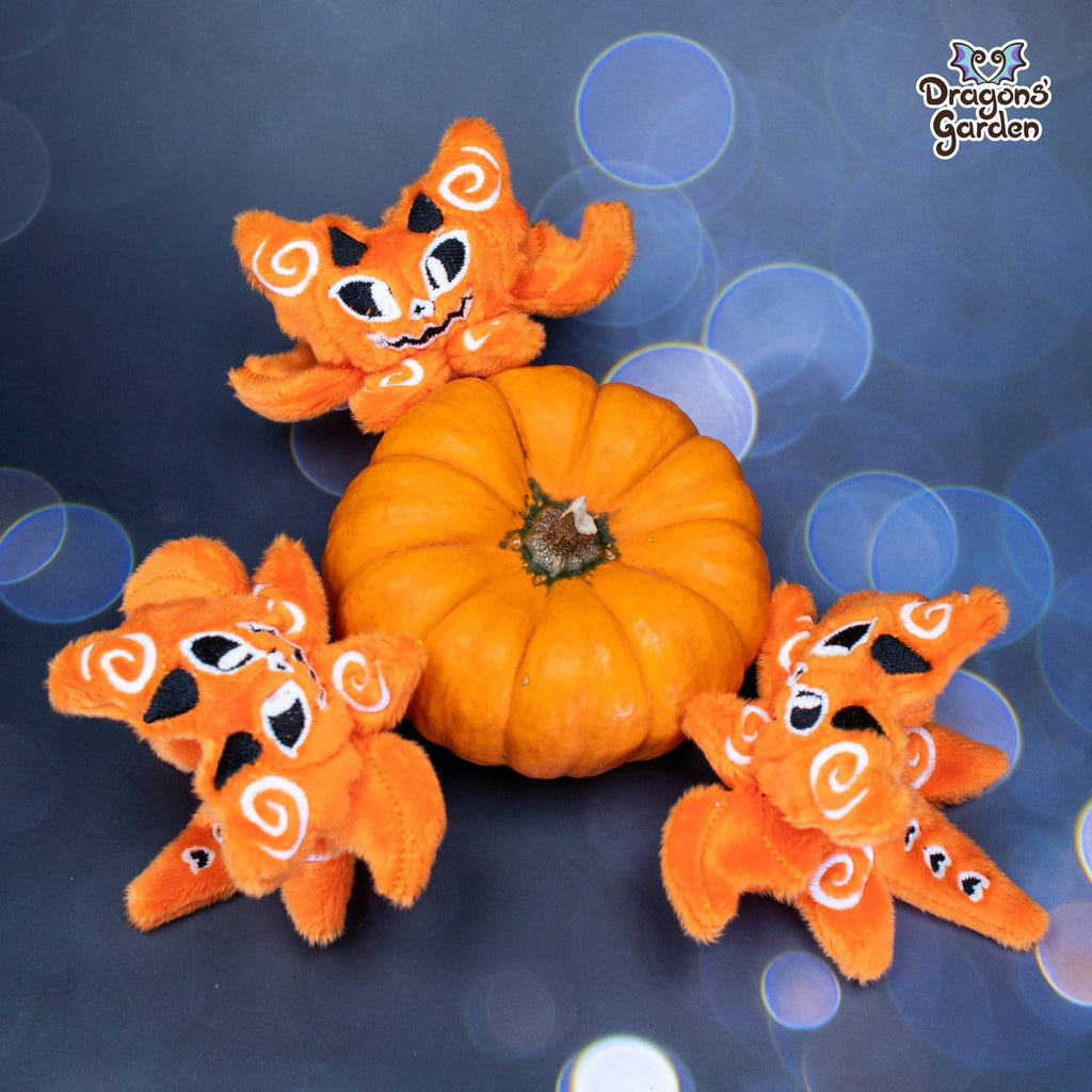 MINOR FAULTS Pumpkin Halloween Micro Dragon Plushie (Glow in the Dark) - Dragons' Garden - Plushie Dragons