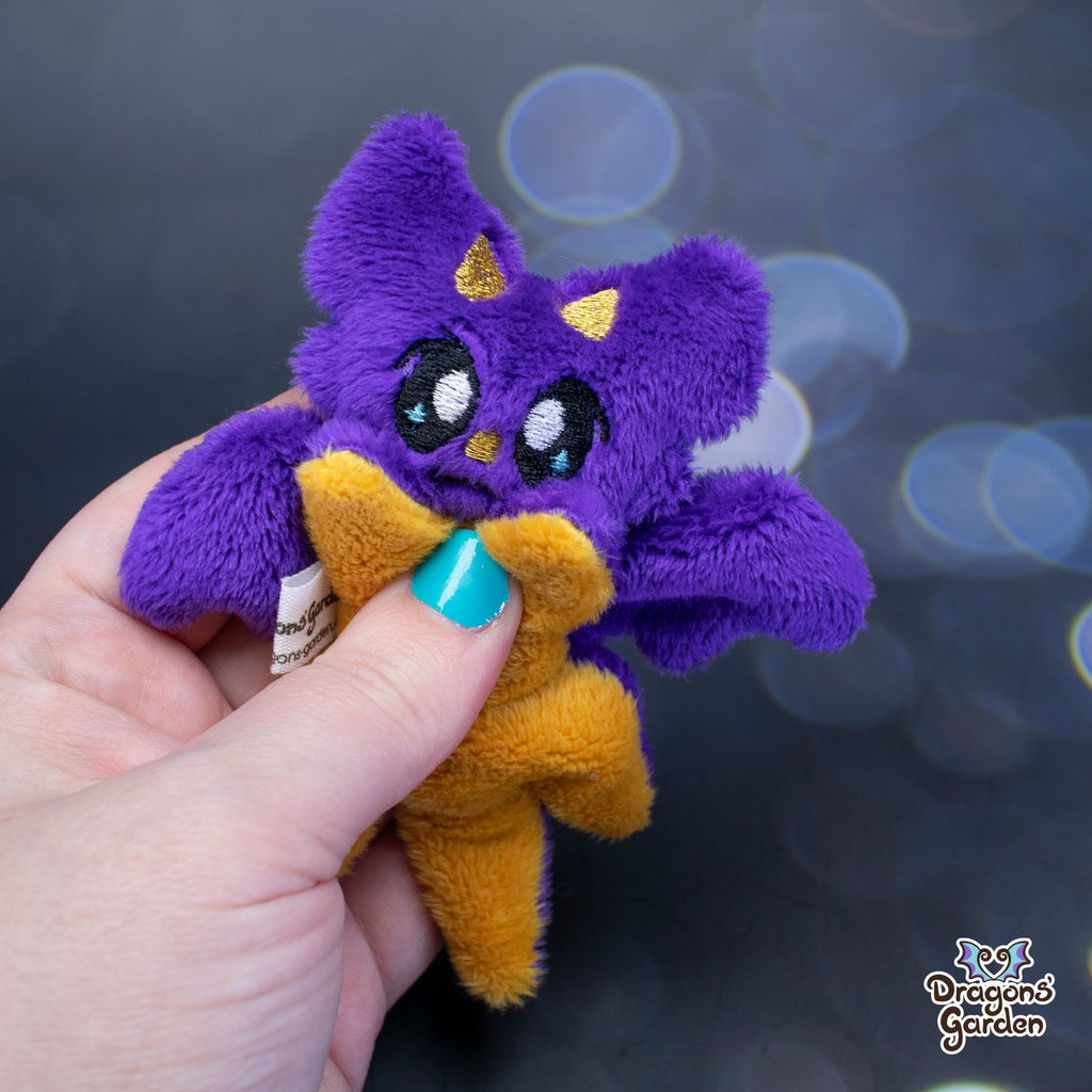 Moon Phase Micro Dragon Plushies - Dragons' Garden - Purple/Gold - *Limited Edition