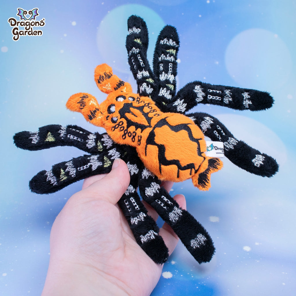 Orange Tarantula Plush - Dragons' Garden - Plushie Original Creation