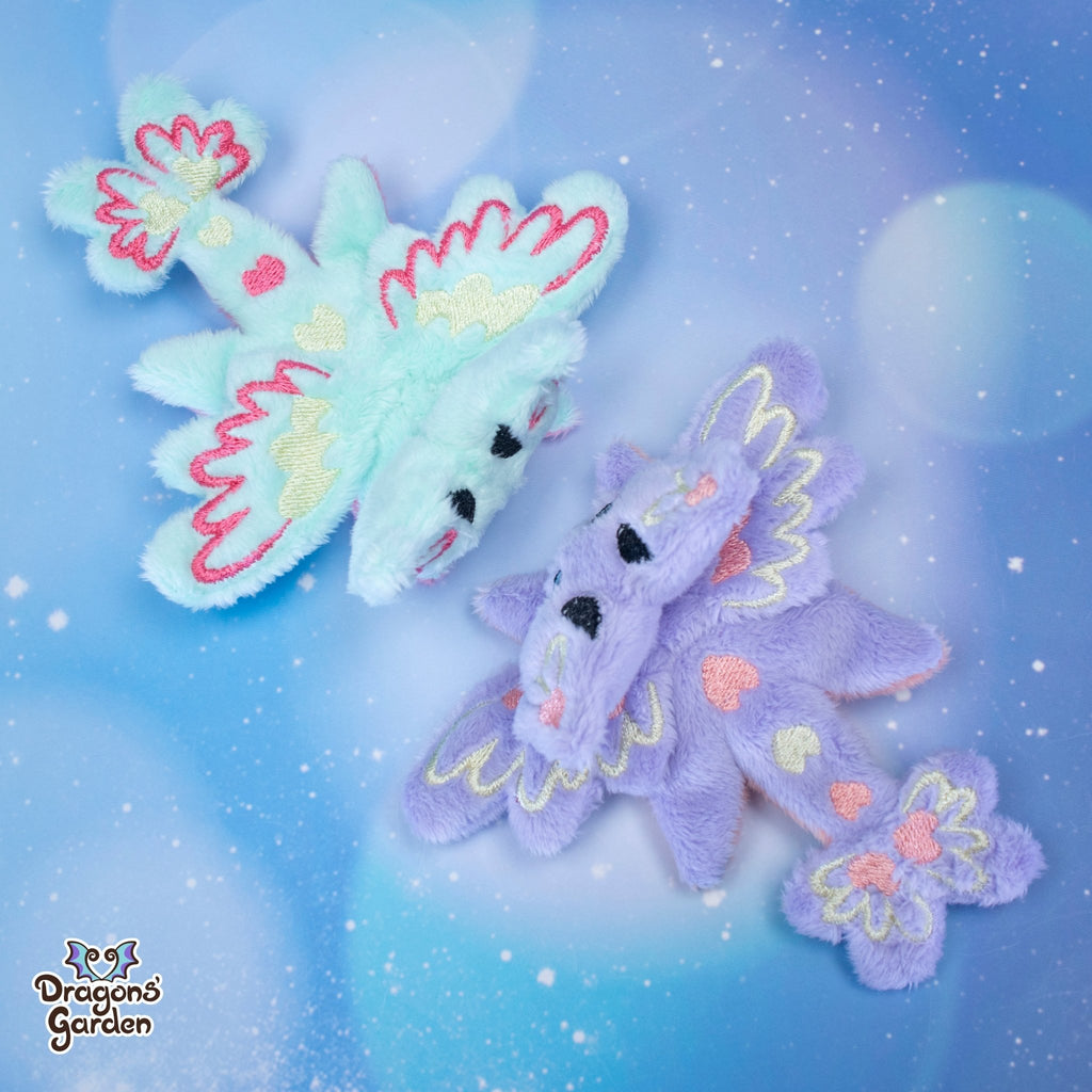 Pastel Bird Micro Dragon Plushies - Dragons' Garden - Mint/Pink - *Limited Edition