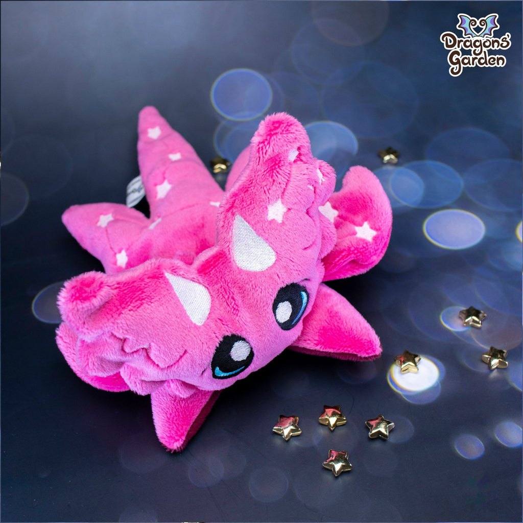 Pink Constellation Jumbo Dragon Plushie (Glow in the Dark) - Dragons' Garden - Plushie Dragons