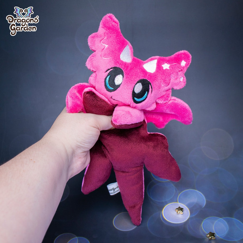Pink Constellation Jumbo Dragon Plushie (Glow in the Dark) - Dragons' Garden - Plushie Dragons