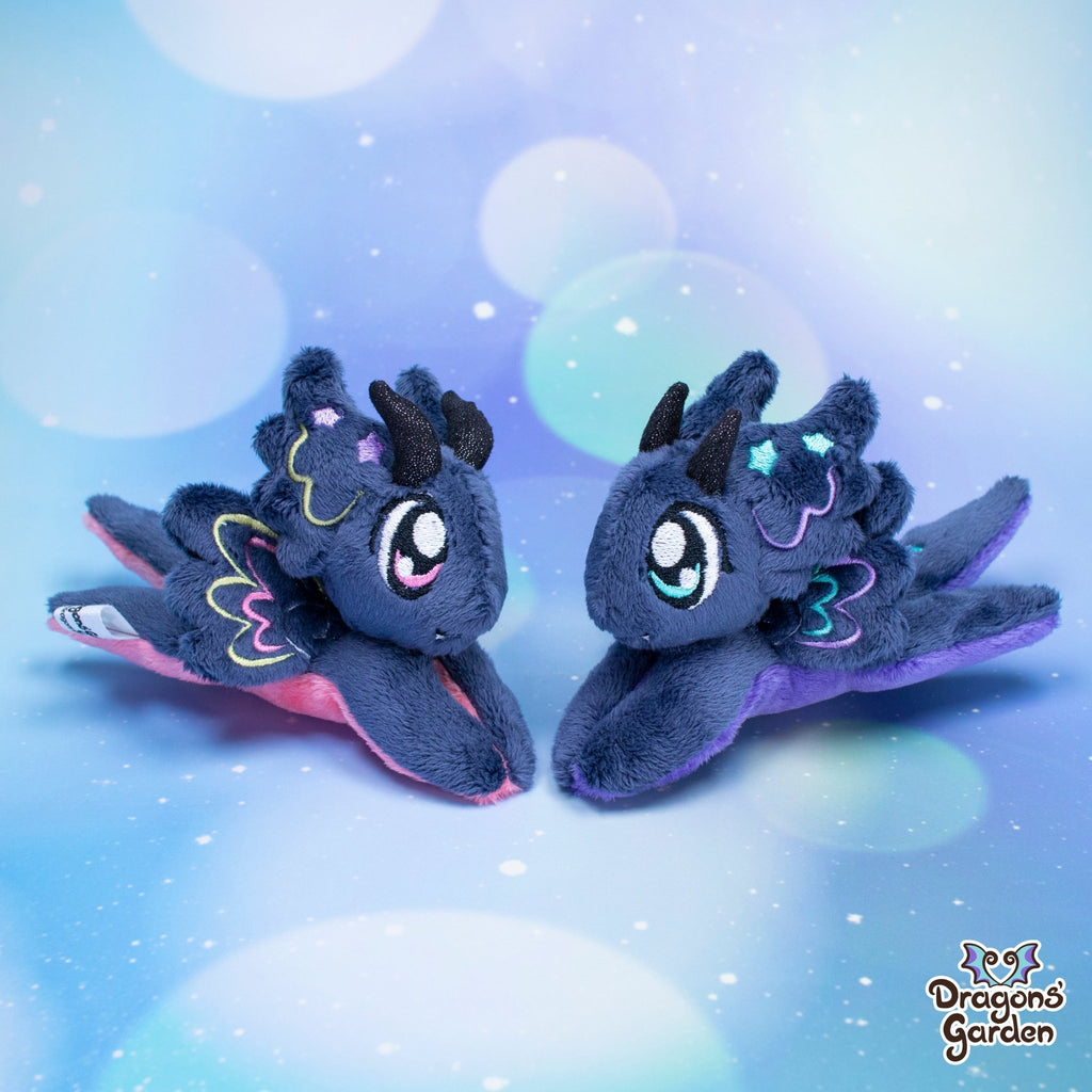 Pink & Purple | Tiny Magnetic Dragon Plushies - Dragons' Garden - Pink Belly - Plushie