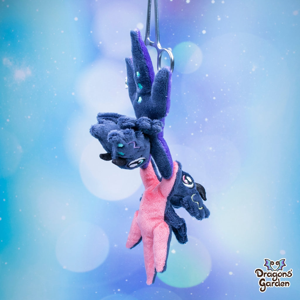 Pink & Purple | Tiny Magnetic Dragon Plushies - Dragons' Garden - Purple Belly - Plushie