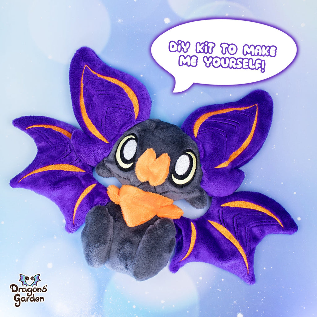 PREORDER | Sitting Bat Plushie Sewing Kit - Dragons' Garden - Sewing Kit *Pre-order