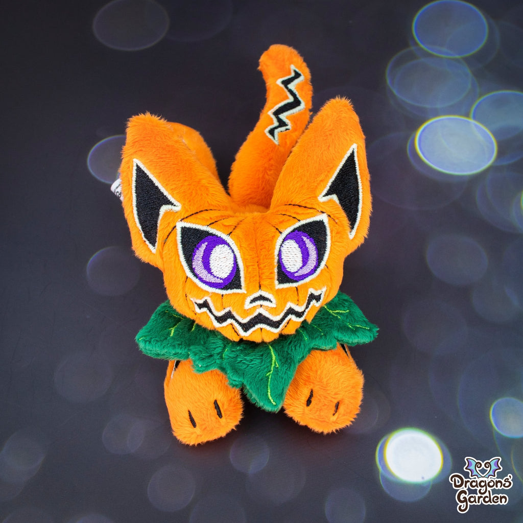 Pumpkin Halloween Cat Plushie - Dragons' Garden - Plushie