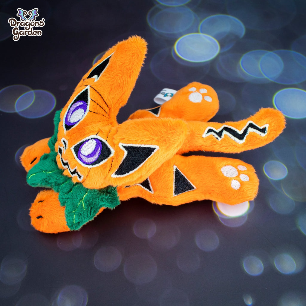 Pumpkin Halloween Cat Plushie - Dragons' Garden - Plushie