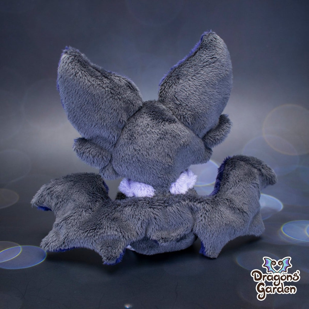 Small Deep Purple and Lilac Sitting Bat Plushie - Dragons' Garden - Plushie *New