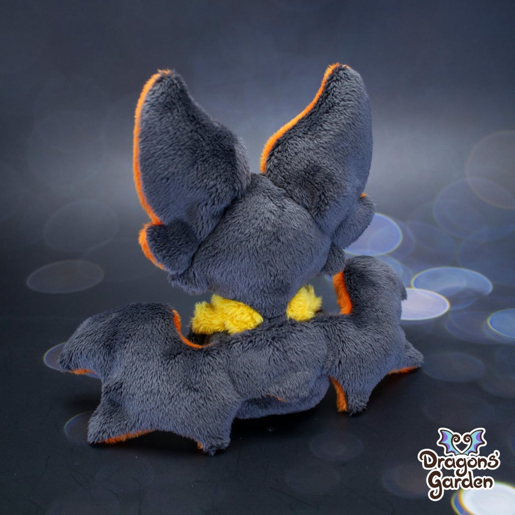 Small Orange and Yellow Sitting Bat Plushie - Dragons' Garden - Plushie *New