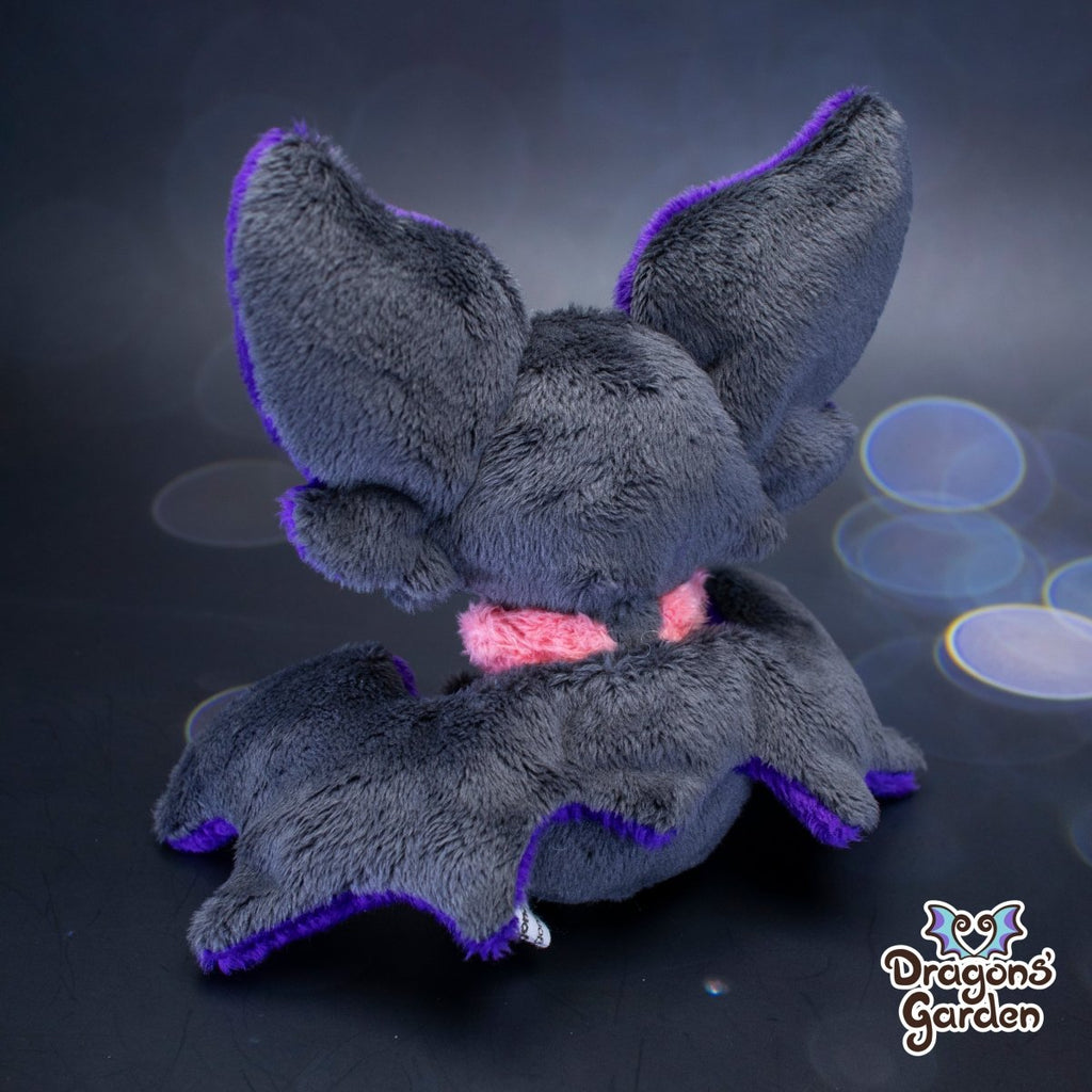 Small Purple and Pink Sitting Bat Plushie - Dragons' Garden - Plushie *New