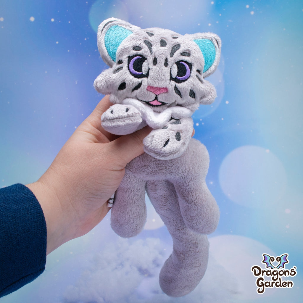 Snow Leopard Plushie - Dragons' Garden - Original Creation