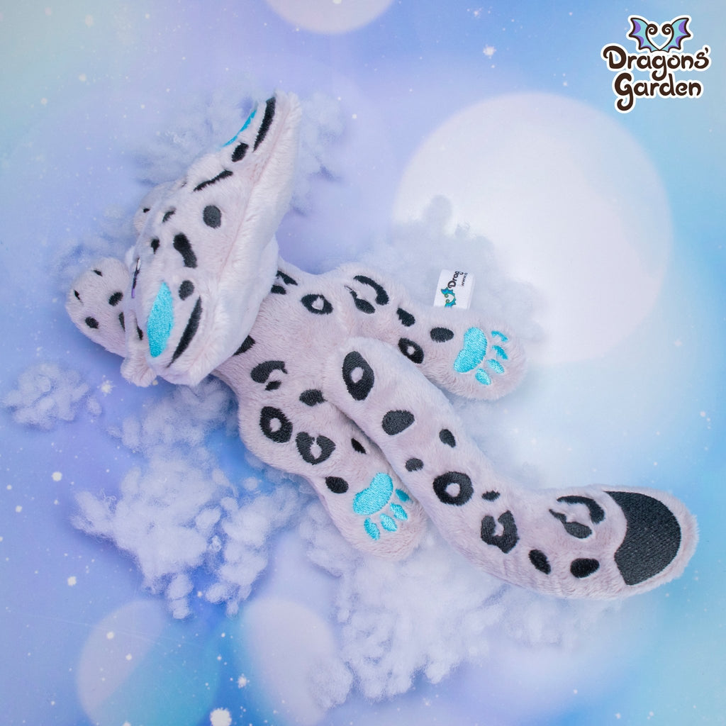 Snow Leopard Plushie - Dragons' Garden - Original Creation